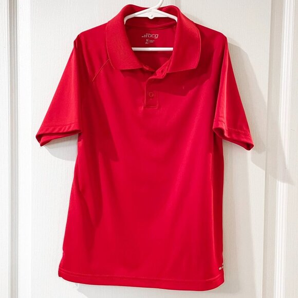 bcg Other - bcg Boys Red Performance Polo School Uniform Shirt Size 8 Small
